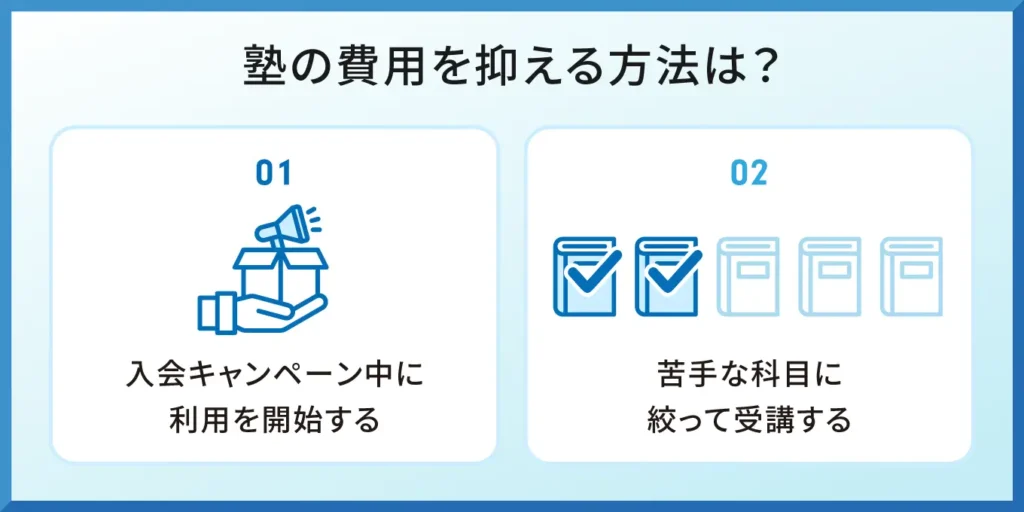 塾の費用を抑える方法は？