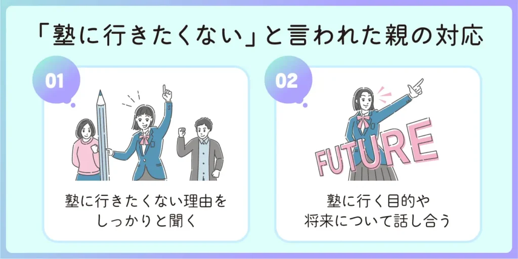 「塾に行きたくない」と言われた親の対応