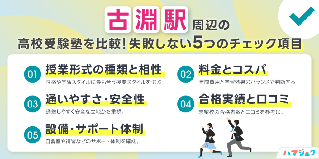 古淵駅周辺の高校受験塾を比較｜失敗しない5つのチェック項目