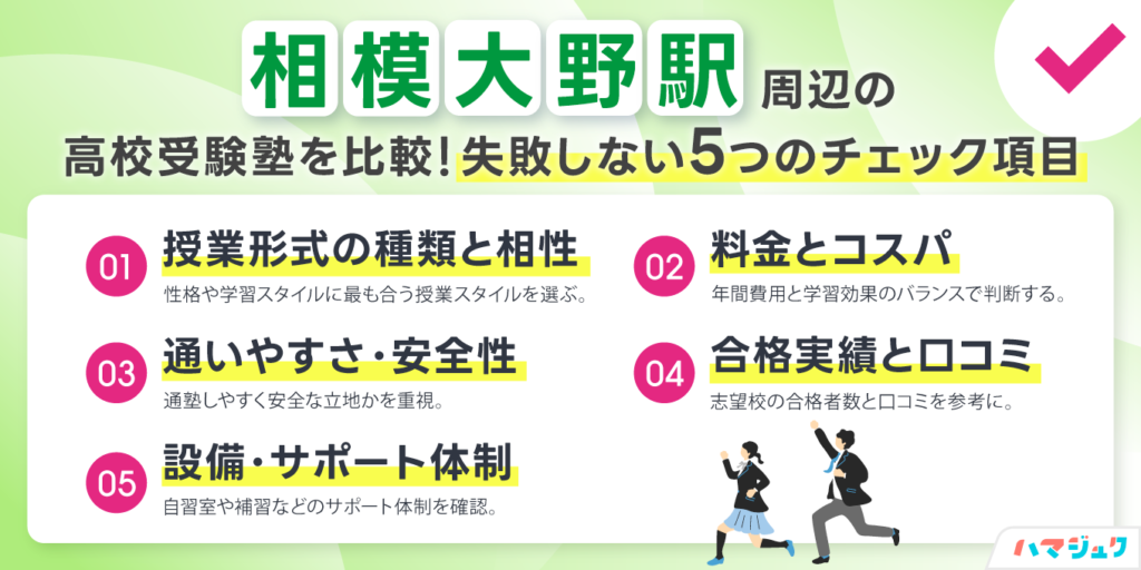 相模大野駅周辺の高校受験塾を比較｜失敗しない5つのチェック項目