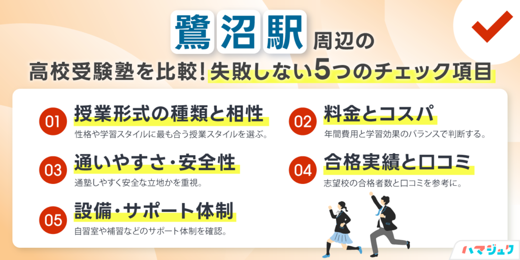 鷺沼駅周辺の高校受験塾を比較｜失敗しない5つのチェック項目
