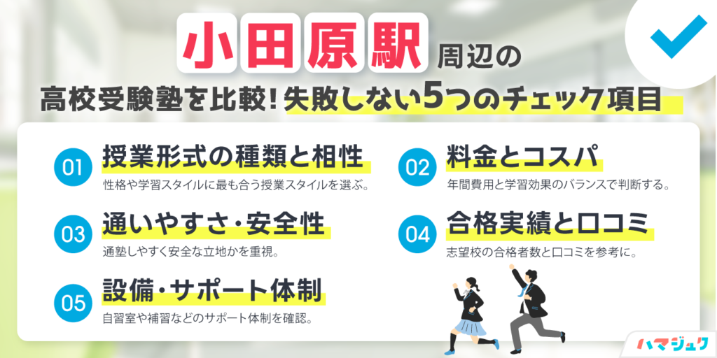 小田原駅周辺の高校受験塾を比較｜失敗しない5つのチェック項目
