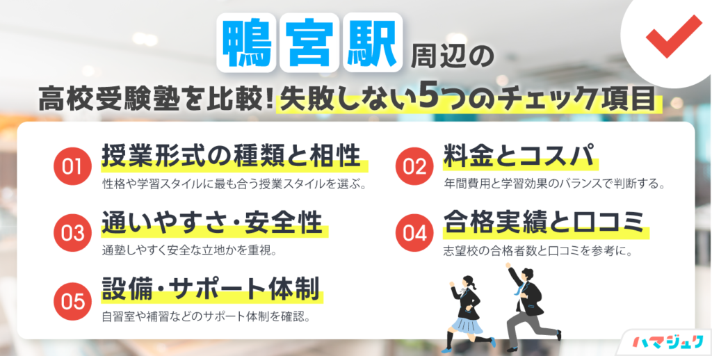 鴨宮駅周辺の高校受験塾を比較｜失敗しない5つのチェック項目