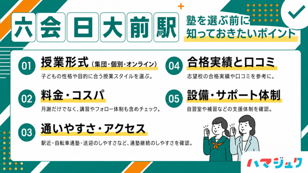 失敗しない塾選び｜六会日大前で見るべき7つのチェック項目
