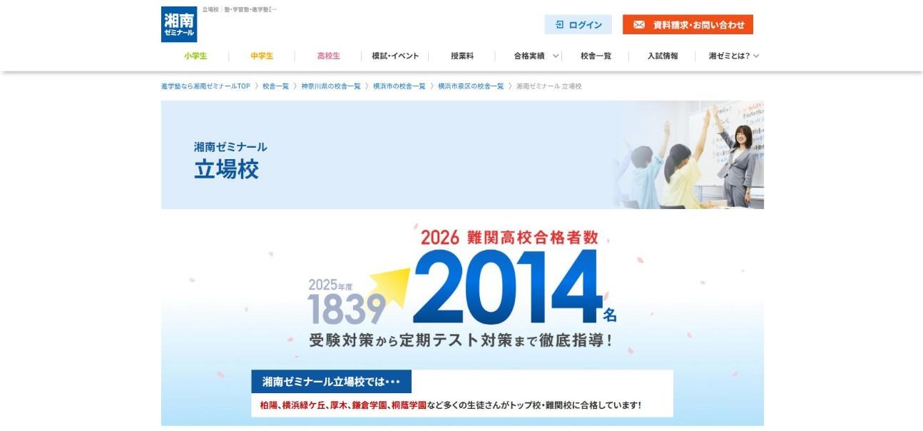 湘南ゼミナール 立場校の公式サイト